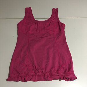 Lululemon Tank Top Womens Size 6 Pink Pleated Front
